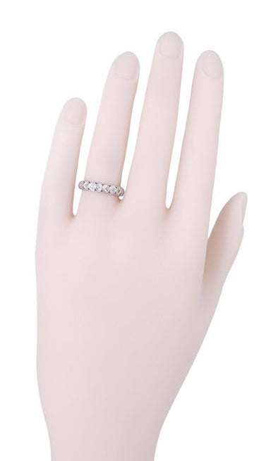 Fabyan Art Deco Estate Rose Cut Diamond Wedding Ring in Platinum - Size 5.75 - alternate view