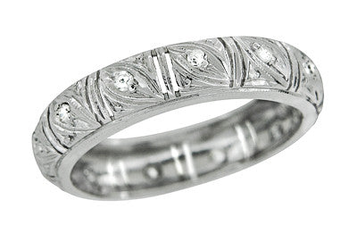 Art Deco Hamden Vintage Diamond Wedding Band in Platinum - Size 6 ...