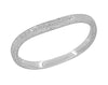 Matching r1166w wedding band for Edwardian Filigree East West Oval Diamond Engagement Ring in 14 Karat White Gold - 1.10 Carat