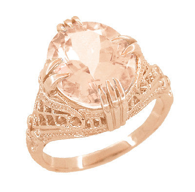 Large morganite deals engagement ring