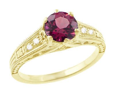 Garnet clearance filigree ring