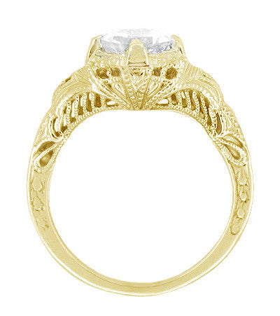 white sapphire rings yellow gold
