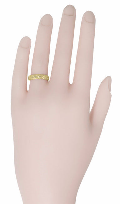 Double Dome Wedding Band Slender Pair Size 5 in 14k Yellow Gold by Wed-Lock  Lv For Sale at 1stDibs