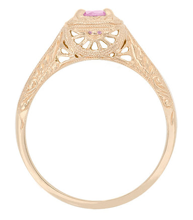 14 Karat Gold Spiral Net Ring, Pinki For Sale at 1stDibs