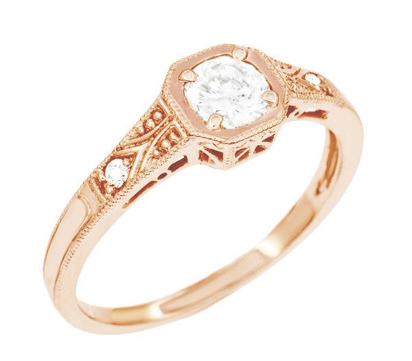 edwardian rose gold engagement rings