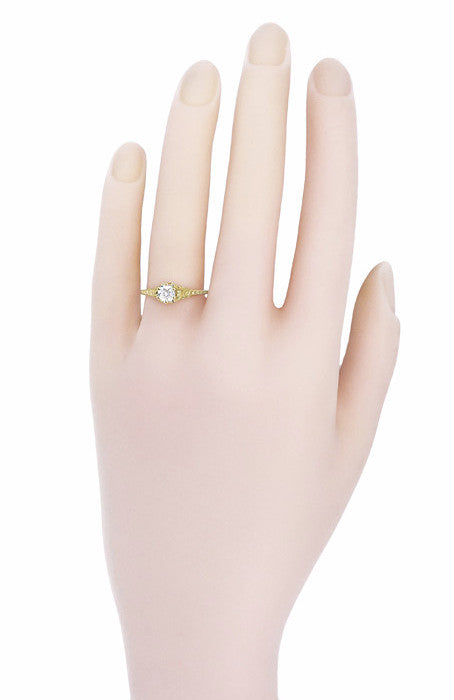 Mid-Century 1.16 Carat Diamond Engagement Ring - GIA J SI2