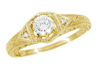 antique style gold engagement rings