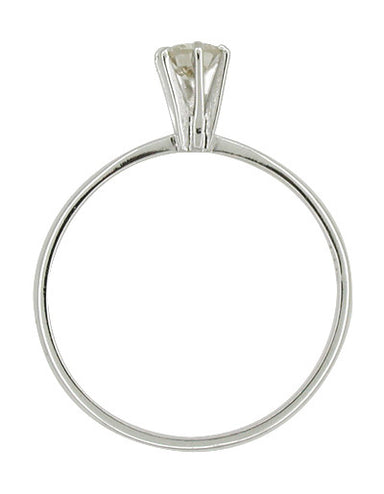 Estate High Set 0.26 Carat Diamond Solitaire Engagement Ring in 14 Karat White Gold - alternate view