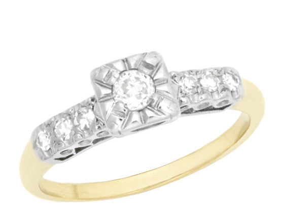 Celtic Trinity Scroll Diamond Engagement Ring | Walker Metalsmiths