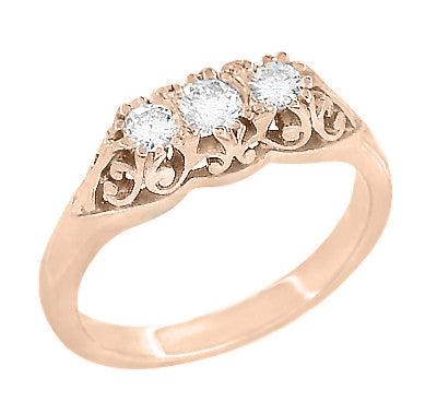 Vintage 18ct Gold 3 Stone Twist Diamond Ring | RH Jewellers