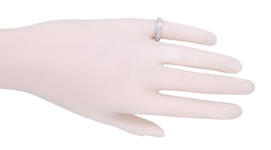 Haydens Art Deco Diamond Antique Wedding Ring in Platinum - Size 4 3/4 - alternate view
