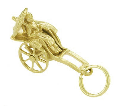 Rickshaw Movable Charm in 14 Karat Gold