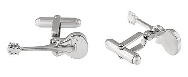 Electric Guitar Cufflinks in 925 Sterling Silver - alternate view