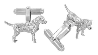 Labrador Retriever Cufflinks in Sterling Silver - alternate view