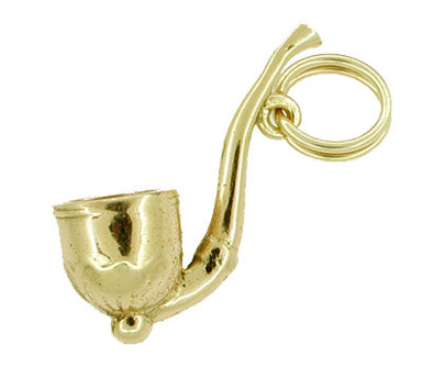 Smoker's Pipe Charm in 14 Karat Gold