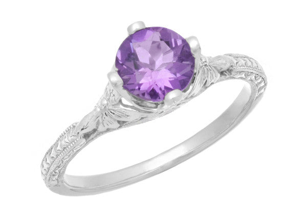 Natural Amethyst Wedding Ring, hotsell Vintage Amethyst Filigree Engagement Ring, Dainty Amethyst Engagement Ring, February Birthstone Promise Ring