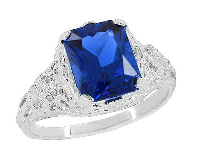 Greenberg's sterling silver created sapphire and diamond .09ctw men's ring  492-50339 - Greenberg's Jewelers