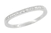 Matching wr158 wedding band for Filigree Edwardian Cornflower Blue Sapphire and Diamonds Three Stone Engagement Ring in 14 Karat White Gold