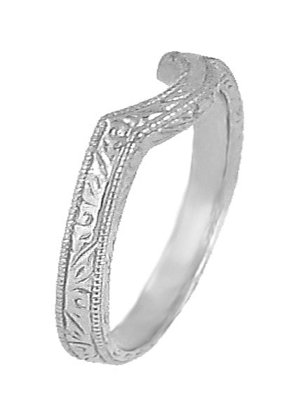 Vintage curved wedding on sale band