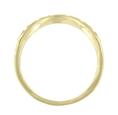 18K Yellow Gold Slightly Rounded Wedding Ring-14209y